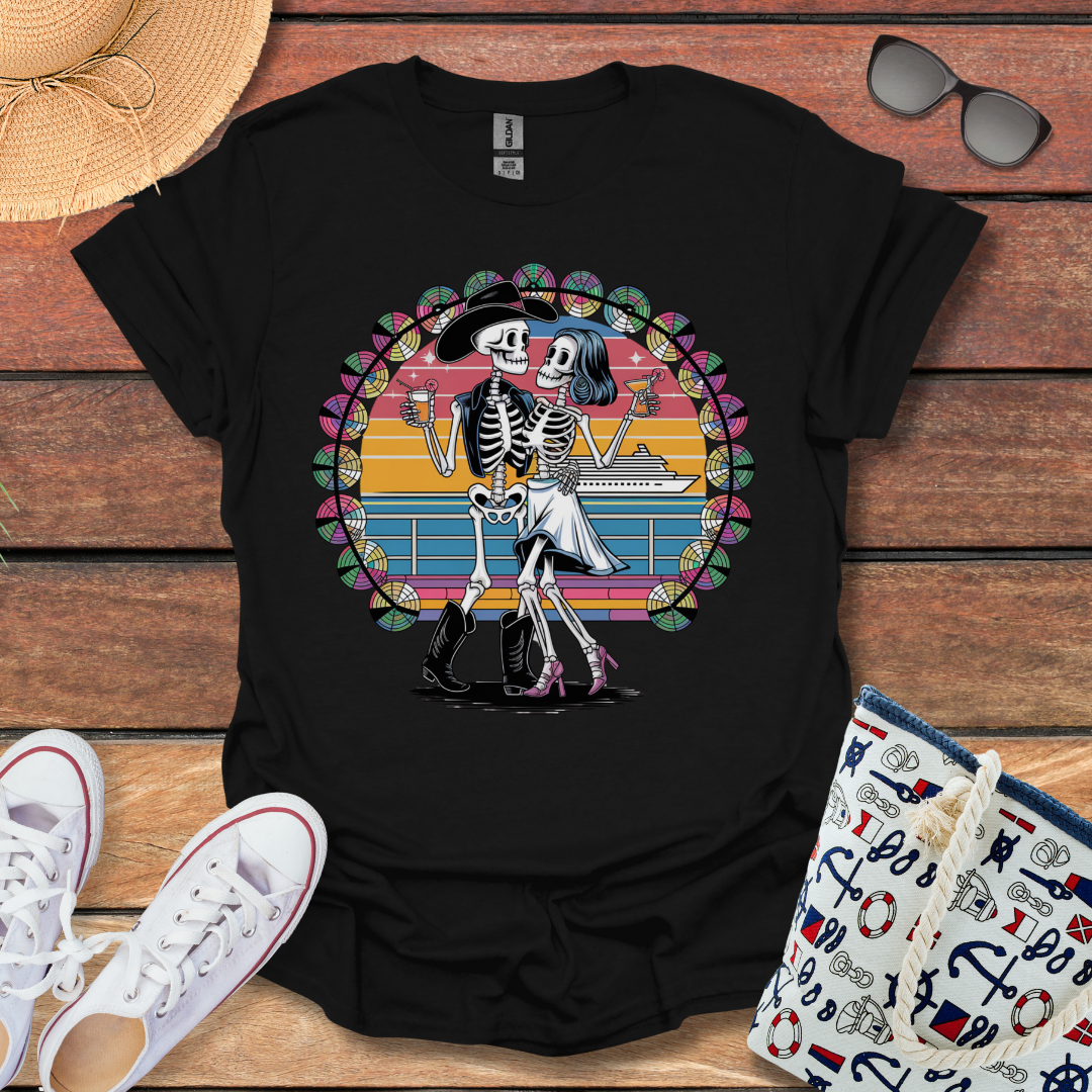 Skeleton Couple at Sunset T-shirt