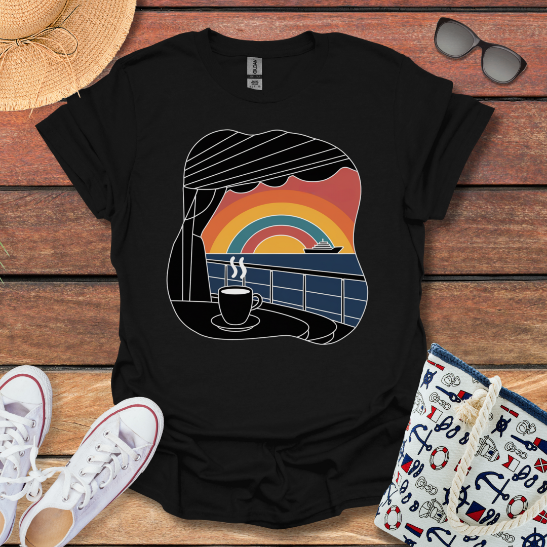 Rainbow and Coffee T-shirt