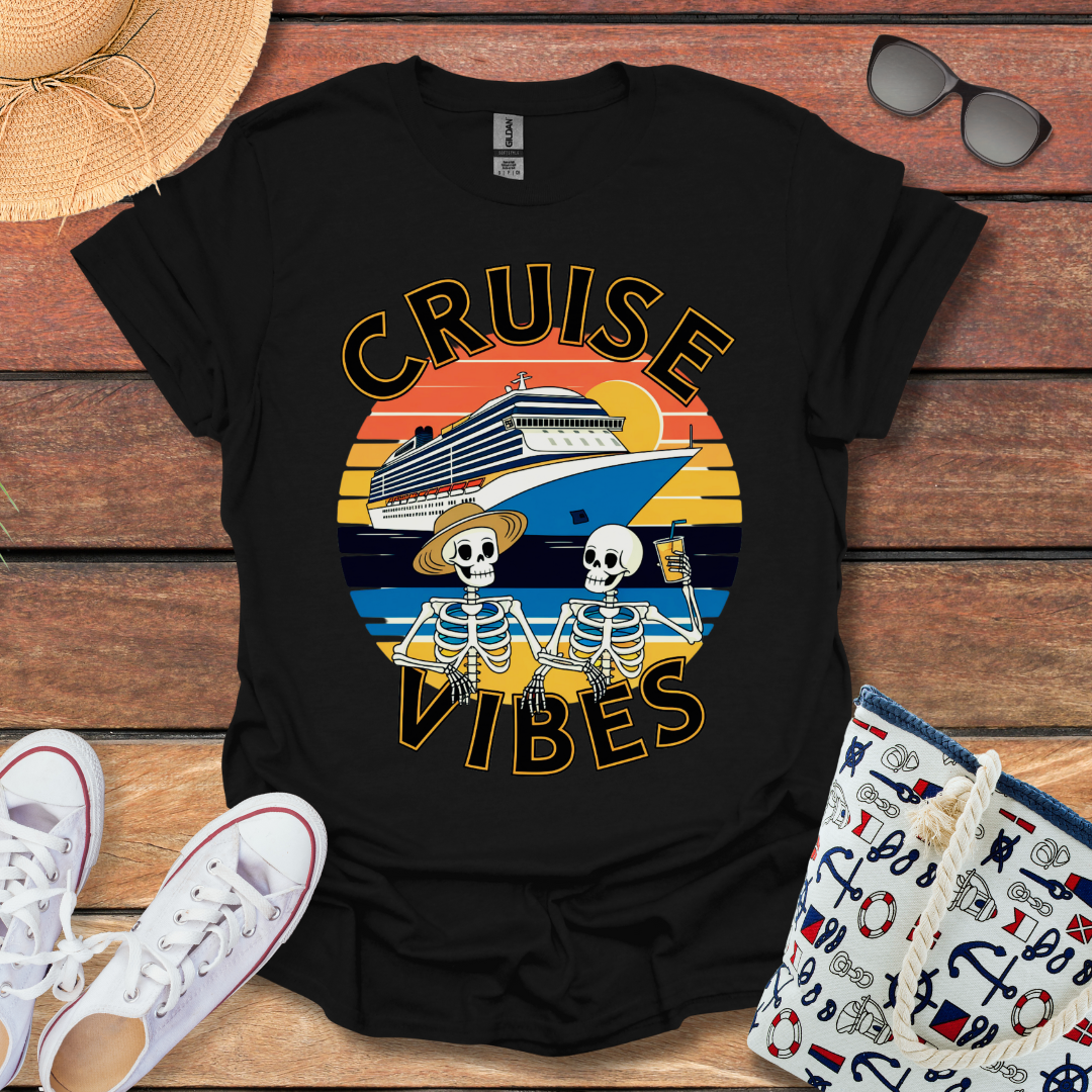 Cruise Vibes Skeleton Friends T-shirt