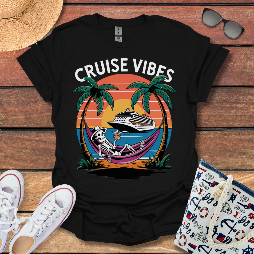 Cruise Vibes Skeleton in a Hammock T-shirt