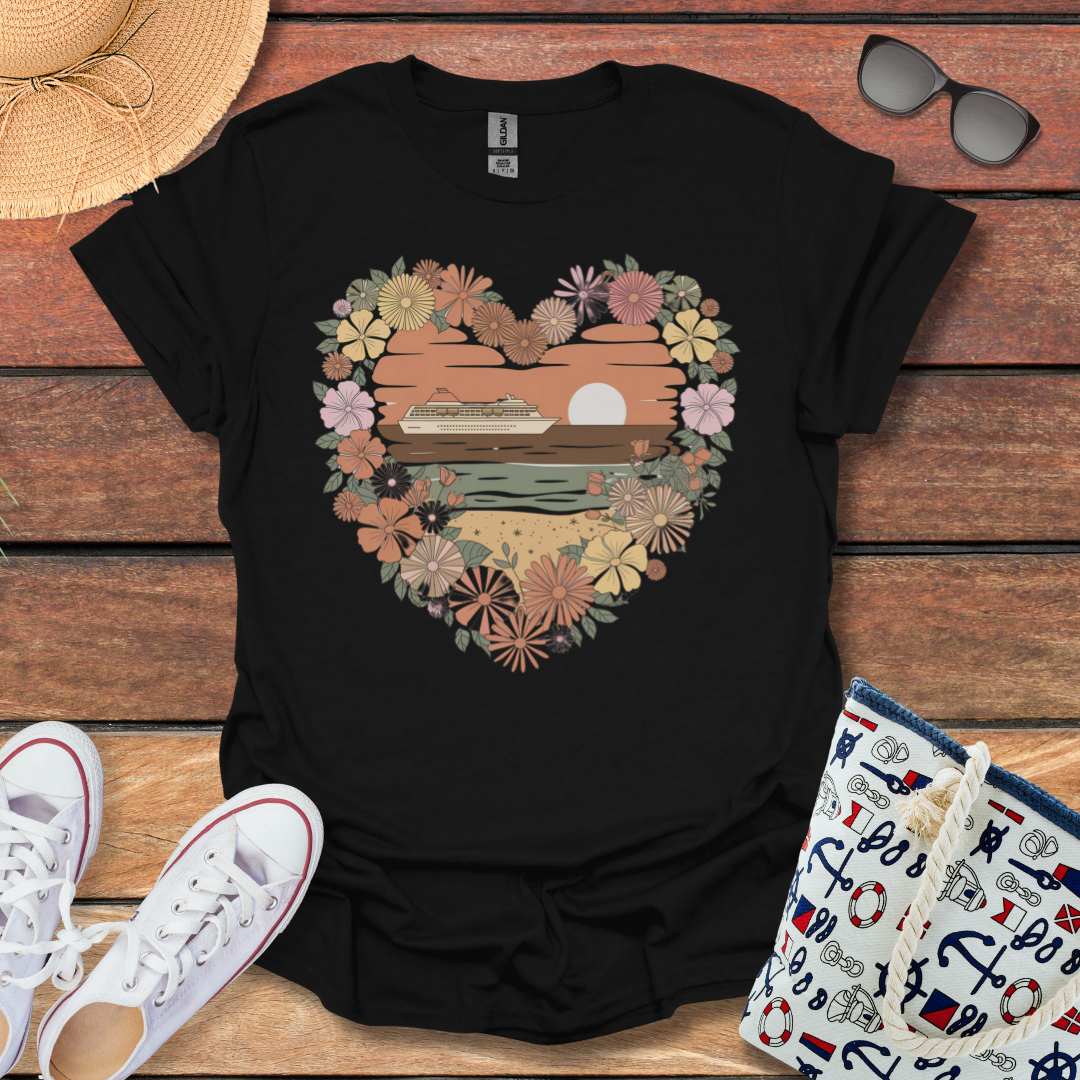 Flower Heart Cruise Mood T-shirt