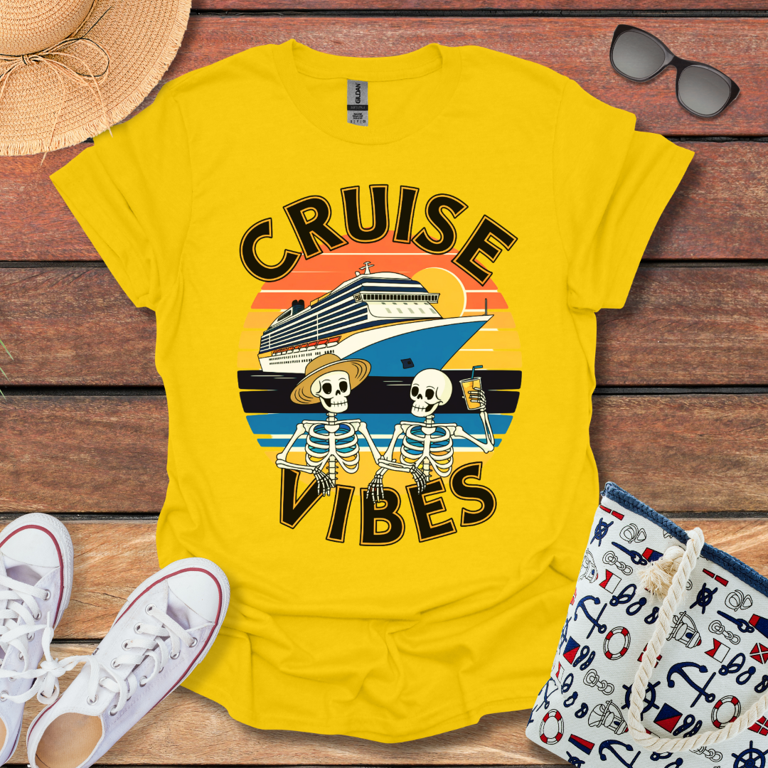 Cruise Vibes Skeleton Friends T-shirt