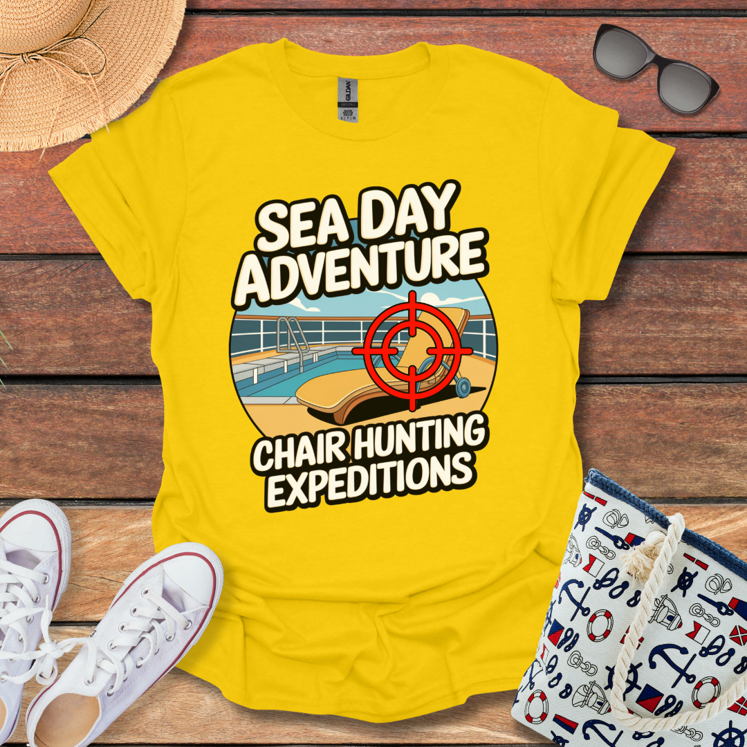 Sea Day Adventure, Chair Hunting Expeditions T-shirt