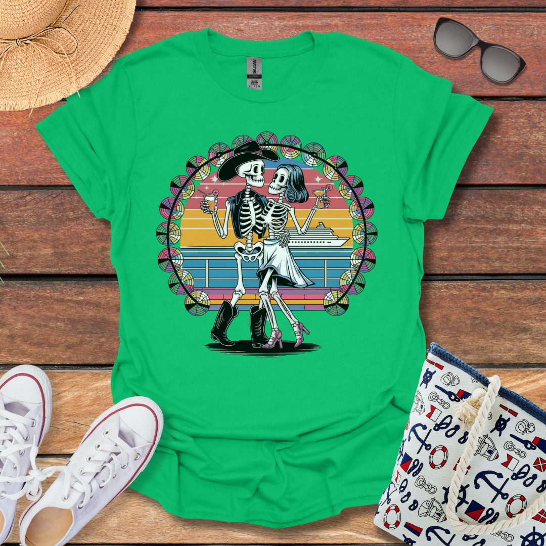 Skeleton Couple at Sunset T-shirt