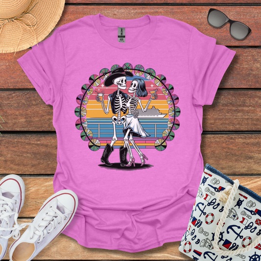 Skeleton Couple at Sunset T-shirt