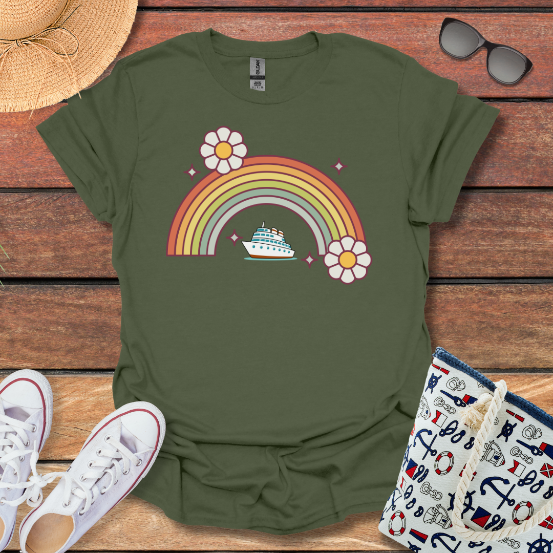 Rainbow Flower Cruise T-shirt