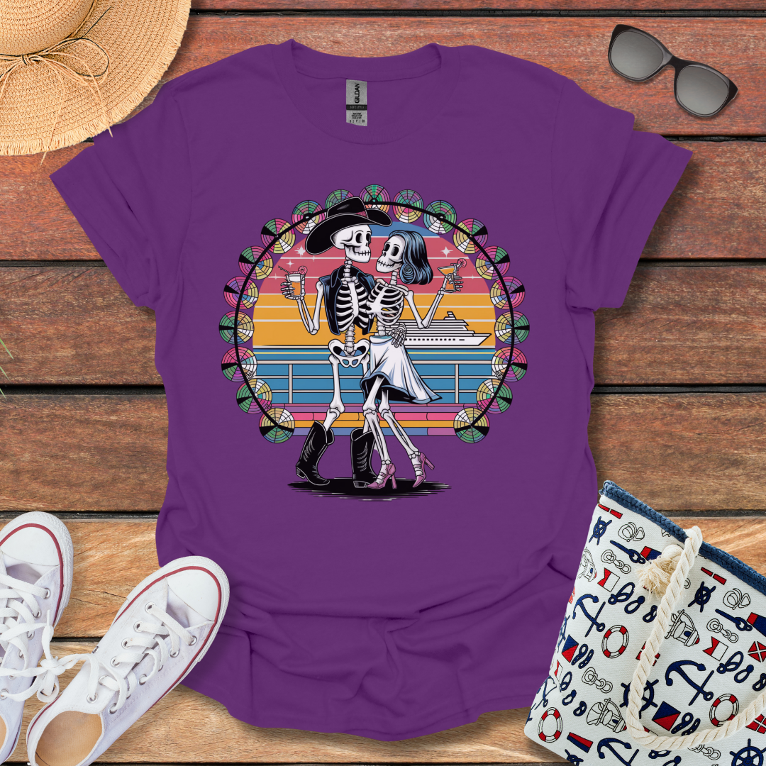 Skeleton Couple at Sunset T-shirt