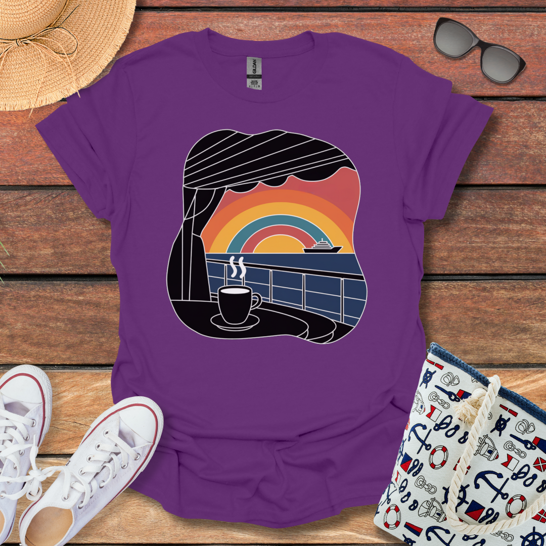 Rainbow and Coffee T-shirt