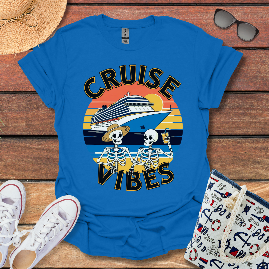 Cruise Vibes Skeleton Friends T-shirt