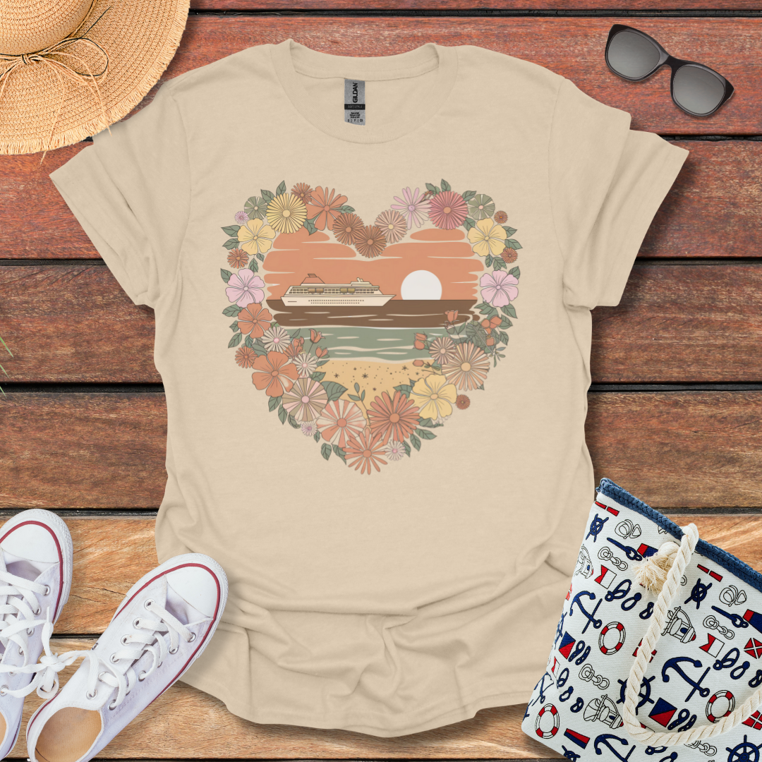 Flower Heart Cruise Mood T-shirt