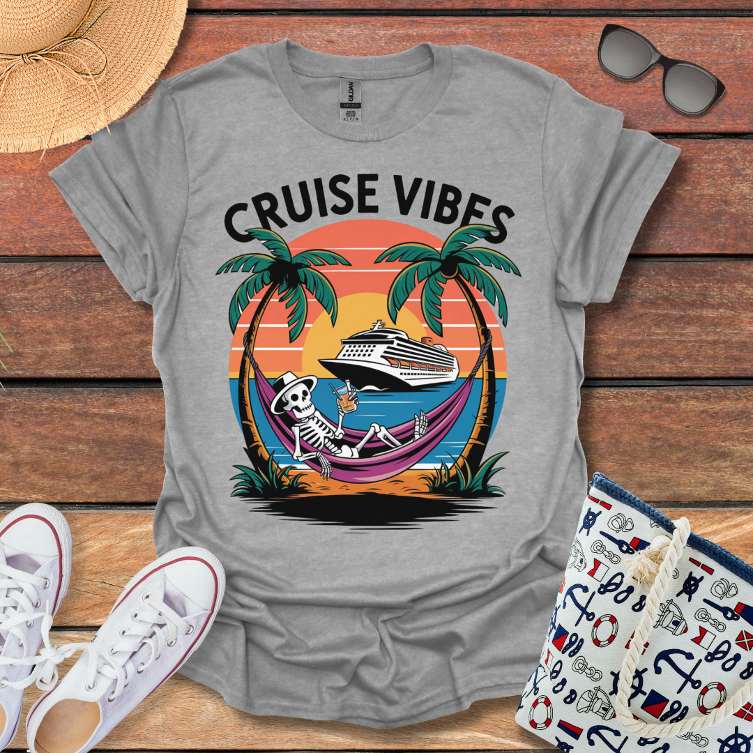 Cruise Vibes Skeleton in a Hammock T-shirt