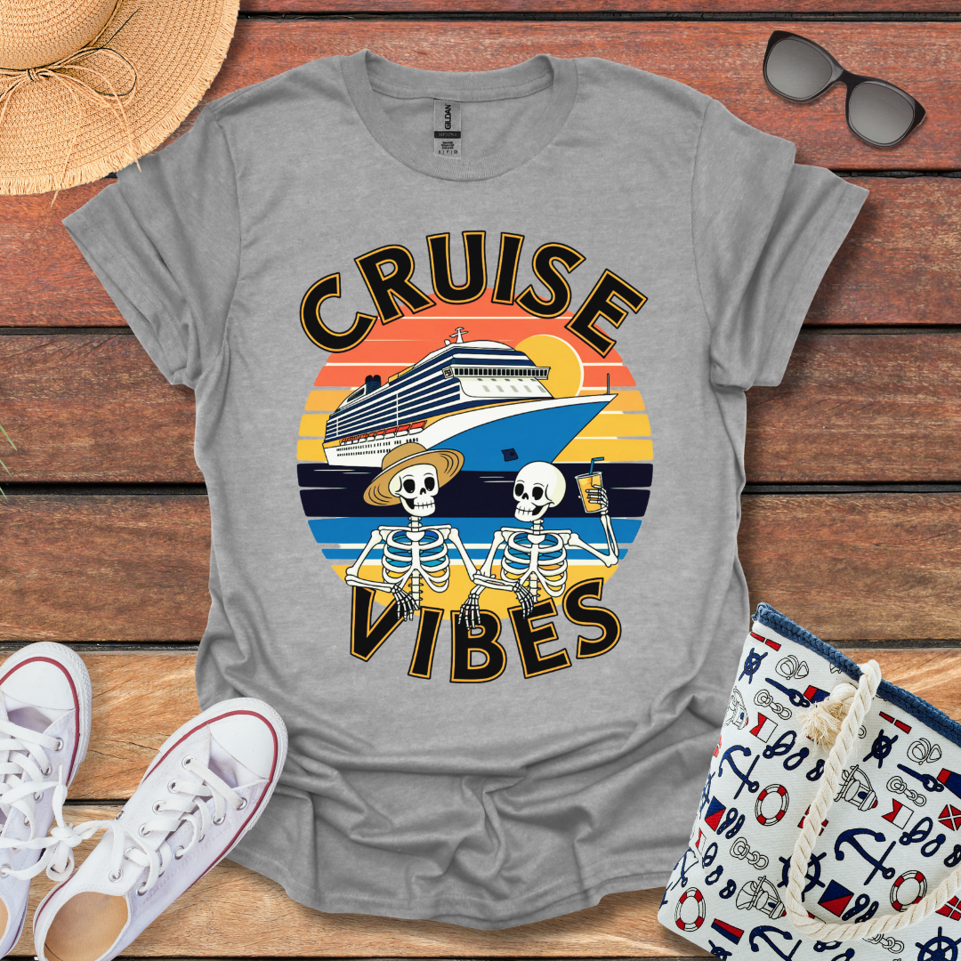 Cruise Vibes Skeleton Friends T-shirt