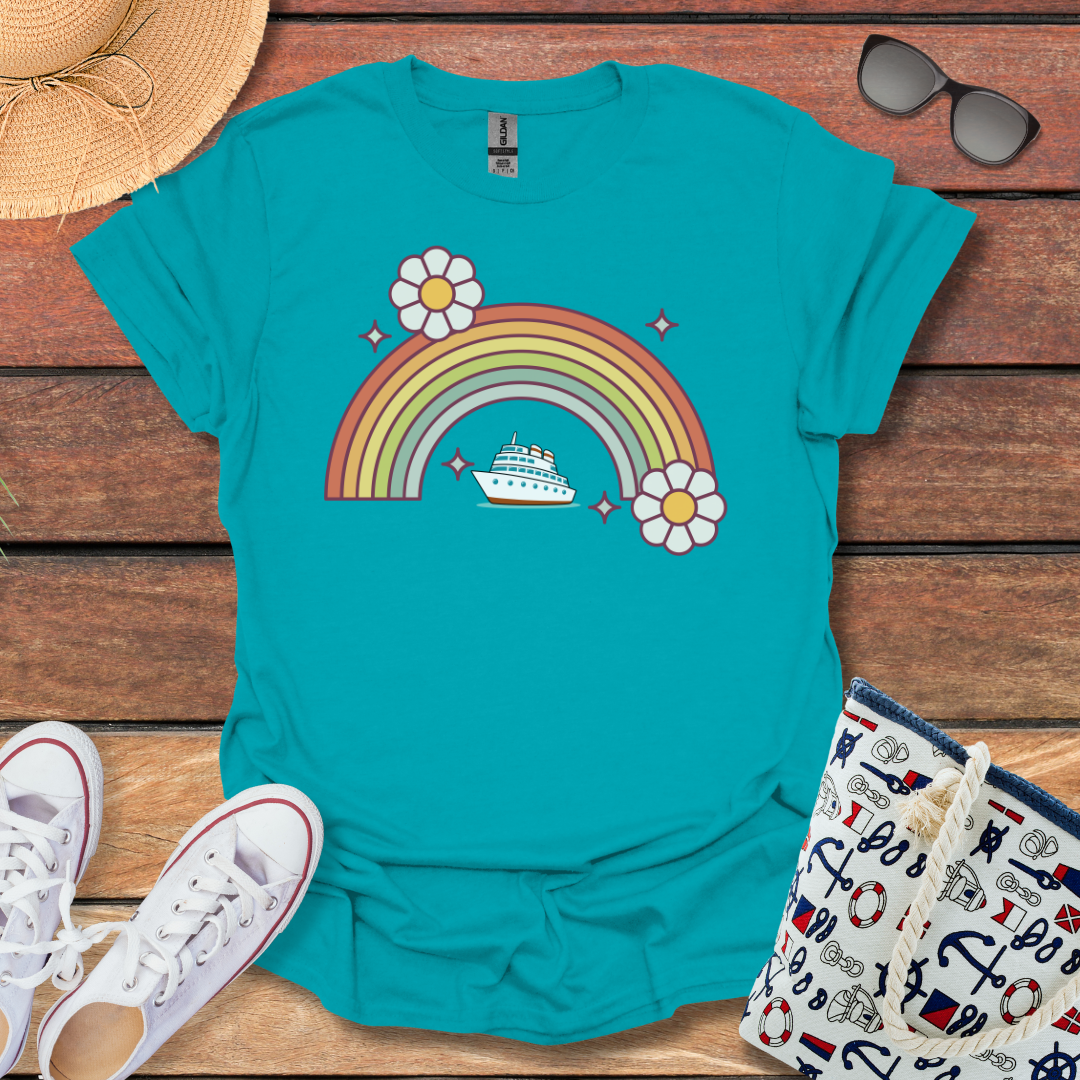 Rainbow Flower Cruise T-shirt