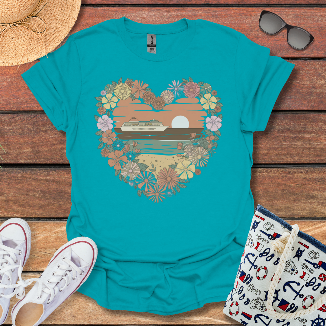 Flower Heart Cruise Mood T-shirt