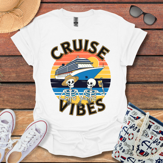 Cruise Vibes Skeleton Friends T-shirt